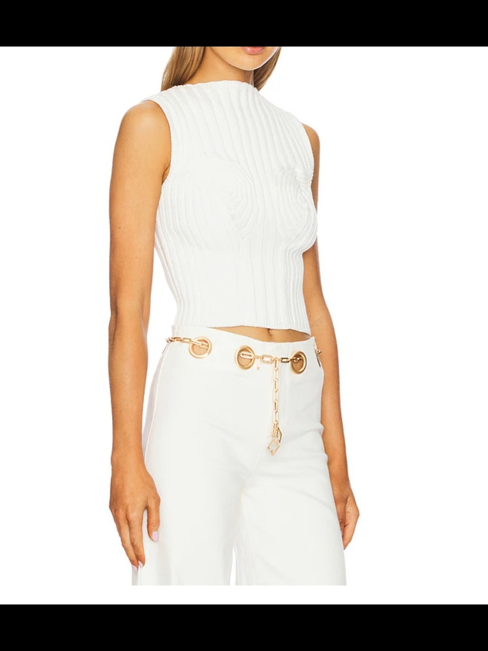 Cult Gaia Ribbed Knit Crop Top - Picture 3 of 5
